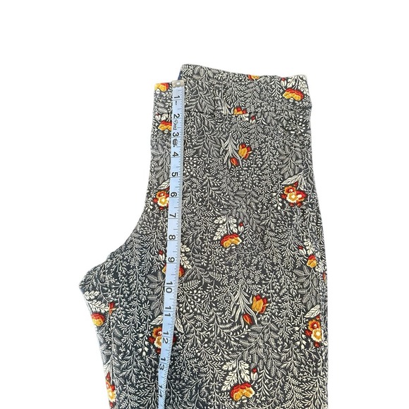 Old Navy Blue White Floral Print Mid-Rise Pixie Skinny‎ Ankle Pants Size 10 - Picture 10 of 12